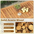 thumbnail image 4 of Gymax Set of 4 Patio Acacia Wood Furniture Set w/ Soft Cushions & Coffee Table, 4 of 6