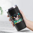 thumbnail image 2 of 20oz Powder Coated Easter Tumbler with Telescopic Straw, Insulated Travel Mug, [Easter Theme] Print, 2 of 6