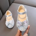 thumbnail image 4 of ATOGUTA Big Dress Shoes Girls Silver Ballet Shoes Flower Girls Mary Jane Flats Sequined Pearl Crystal Dress Shoes for Party Wedding, 4 of 4