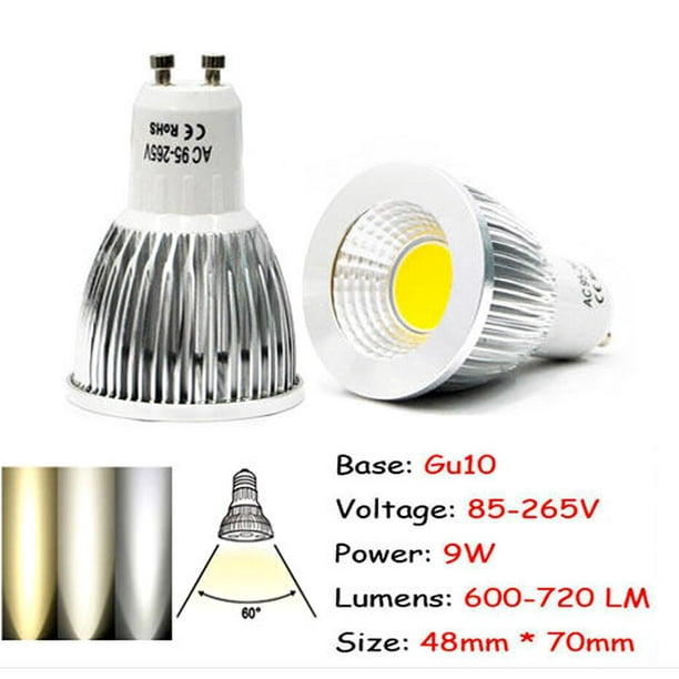 Ampoule LEDs Cree® 9W GU10 Blanc chaud - 220V