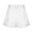 thumbnail image 6 of QLEICOM Women's Sweat Shorts Casual Summer Athletic Shorts Elastic Comfy Shorts High Waist Shorts Lightweight Elastic Waist Drawstring Hiking Yoga Shorts White S, US Size 4, 6 of 7