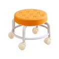 thumbnail image 4 of Taburete con ruedas Reposapiés Ruedas giratorias universales Taburete con ruedas giratorio de 360 grados Taburete con ruedas de baja altura Peluquería naranja Soledad Asiento rodante bajo, 4 of 10