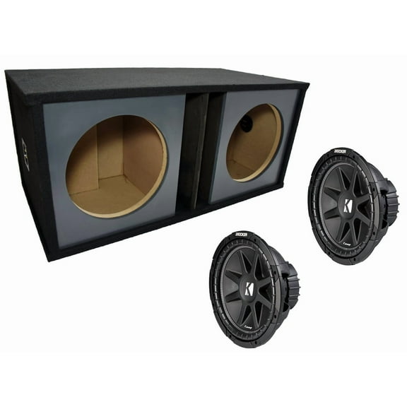 Kicker 43C124 12" Comp C12 Series 150W RMS 4 Ohm Sub & ASC SOLORND2X12V Sub Box