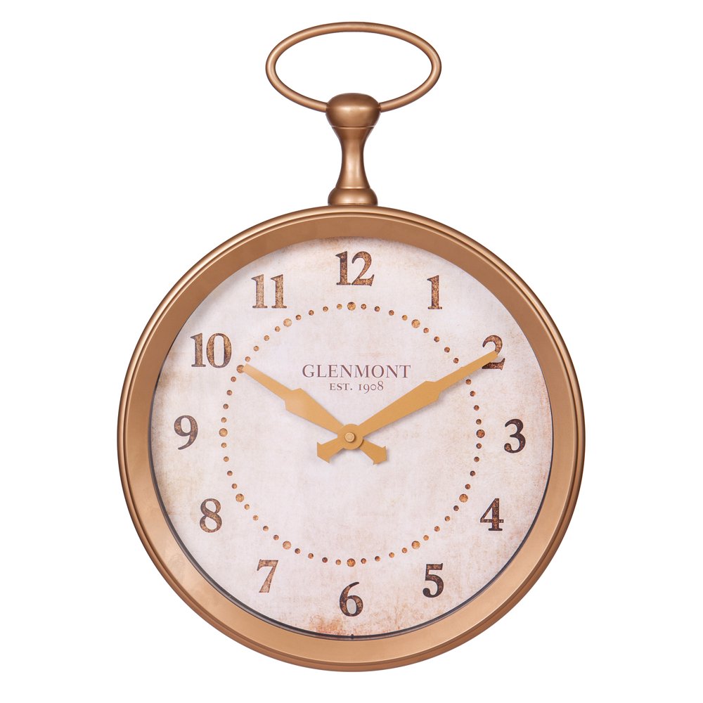Patton Wall Decor 13" Glenmont Gold Pocket Watch Wall Clock Walmart