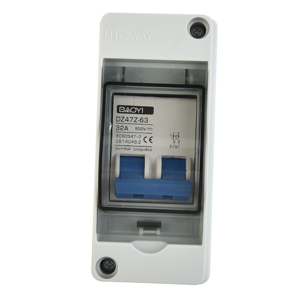 Solar photovoltaic cell combiner box DC circuit breaker switch with junction box