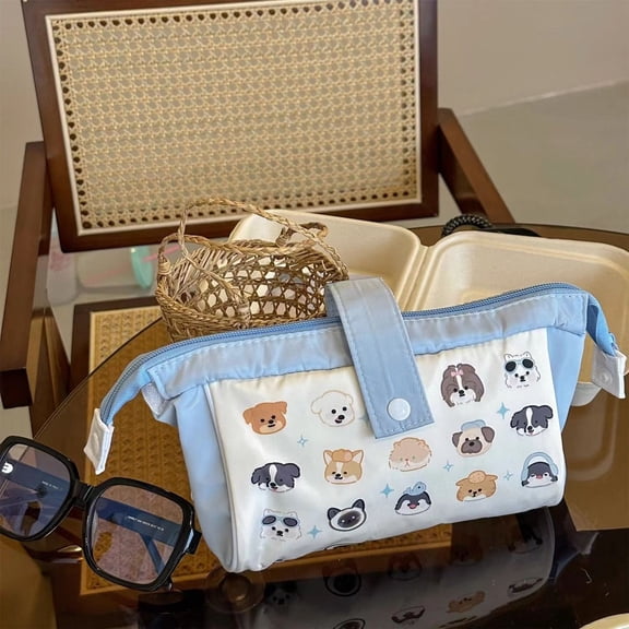Cute Dog Pencil Pouch Large Capacity Pencil Case Bag Pouch Box Organizer Pen Case Aesthetic Stationery for Adults Portable Pencil Pouch Organizer Aesthetic Office Supplies