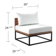 thumbnail image 4 of SEI Furniture Taradale Wood Outdoor Chair with Cushions in White/Black, 4 of 7