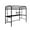 Black, variant on Benjara Metal Frame Twin Size Loft Bed with 2 Attached Ladders- Silver