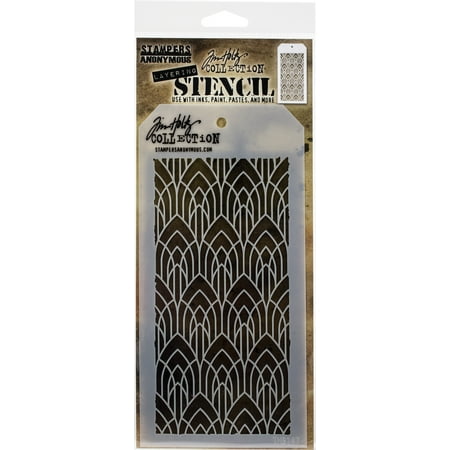 UPC: 0787790629511 | Tim Holtz Layered Stencil 4.125 X8.5 -Deco Arch -Layered
