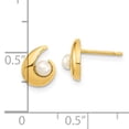 thumbnail image 3 of Finest Gold 14K Yellow Gold Madi K Polished 3.5 mm Freshwater Cultured Pearl Post Earrings, 3 of 3