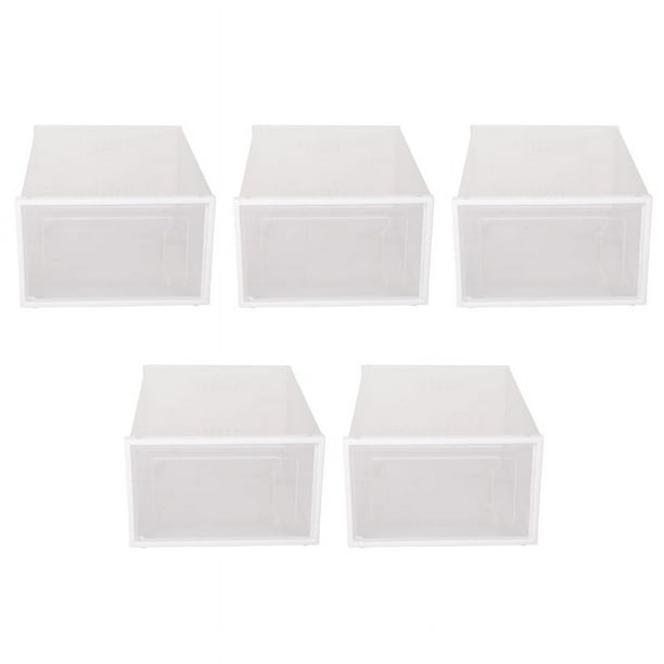 Caja de zapatos transparente Caja de almacenamiento Cajón tipo zapatero de plástico Gabinete de zapatos transparente en línea Celebrity Shoe White