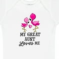 thumbnail image 4 of Inktastic My Great Aunt Loves Me with Two Flamingos Boys or Girls Baby Bodysuit, 4 of 5