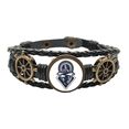 thumbnail image 1 of Iceberg cielo estrellado Stream Art patron Pulsera marina tejida en cuero, 1 of 4