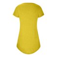 thumbnail image 6 of Fznquz Dresses for Women 2025 Casual Spring Solid Athletic Short Sleeve Shirt Casual Pockets Dress Yellow, 6 of 7
