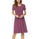 thumbnail image 4 of Vestido informal de verano de manga corta para mujer, vestido de talle imperio con bolsillos, 4 of 5