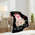 thumbnail image 5 of Cute Just A Girl Who Loves Pigs Blanket Throw, Flannel Fleece Microfiber Lightweight Soft Cozy Luxury for All Season in Home Bed Sofa Chairs Dorm 60"x50" Blanket for Teens, 5 of 6