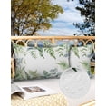 thumbnail image 3 of Outdoor Waterproof Pillow Covers Pack of 2, Summer Eucalyptus Leaf Plant White Background Farmhouse Decorative Throw Pillowcases Cushion Covers for Garden Patio Tent Sofa Couch, 20x12 inch, 3 of 8