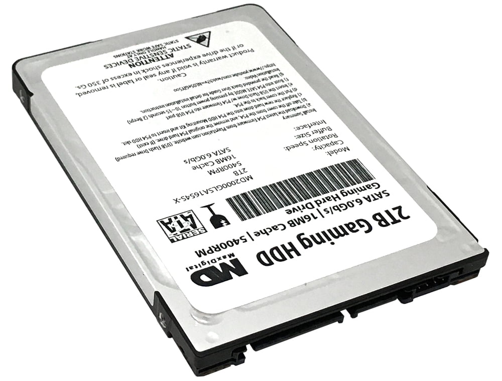 MaxDigitalData 2TB 5400RPM 16MB Cache (7mm) 2.5" SATA 6.0Gb/s Internal Gaming PS4 Hard Drive - 2 Year Warranty