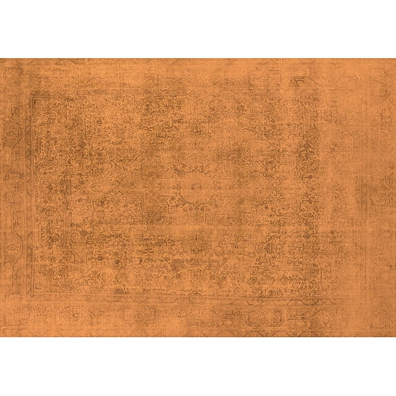 Ahgly Company Indoor Rectangle Oriental Orange Industrial Area Rugs, 2' x 5'