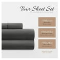 thumbnail image 2 of Double-Brushed Microfiber Twin Sheet Set 3 Piece – Oeko-TEX Certified Ultra Soft & Wrinkle-Free - 16" Deep Pocket Sheets - Easy Care Twin Size - Gray, 2 of 8
