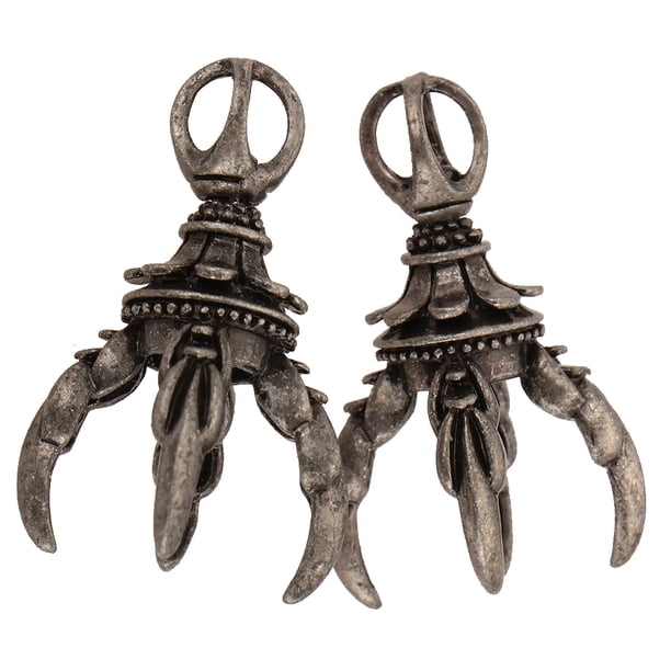 Colgante de garra punk para hombre,Colgante Cobre Plata Antigua,Colgante de collar gótico vintage,Colgante de pulsera de bricolaje con personalidad,Accesorio de joyería colgante de collar