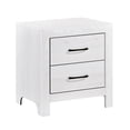 thumbnail image 4 of Dtwnek Modern Nightstand with 2 Drawers, White, 4 of 4
