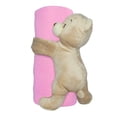 thumbnail image 4 of Sabana Para Bebé Frazada Rosa Con Sujetador Oso Importadora La Merced Fieltro Hipoalergénico, 4 of 6