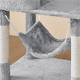 thumbnail image 4 of Alden Design 64.5"H Multi-level Cat Tree Tower with Condos and Perches, Light Gray, 4 of 8