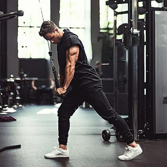 Tricep Rope Heavy Duty Abdominal Crunches Cable Pull Down Laterals Biceps Muscle Training Fitness Body Building Gym Pull Rope