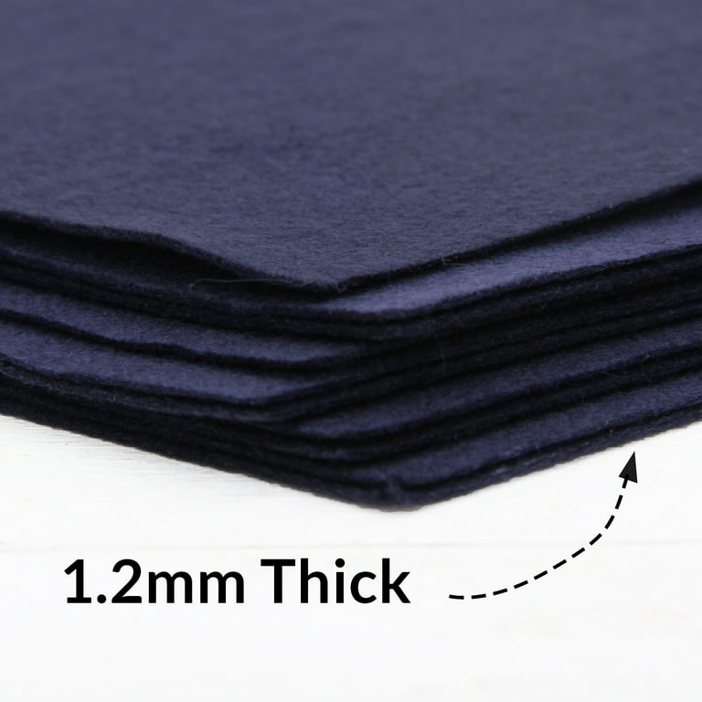 Threadart Premium Felt By the Yard - 36 Wide - Navy | Soft Wool-Like Feel  | 1.2mm Thick for DIY Crafts, Sewing, Crafting Projects | Compatible with