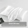 thumbnail image 3 of JML Silky Soft Satin Pillowcases Queen Set of 2,Wrinkle, Fade, Stain Resistant,20"x 30",White, 3 of 5