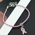 thumbnail image 4 of Recién llegado, pulsera con dije de cinta rosa y amarilla contra el cáncer de mama, joyería de concientización para regalos de la Fundación del Centro Oncológico, 4 of 4