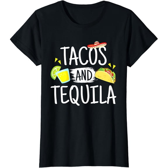 Funny Tacos And Tequila T-Shirt Mexican Sombrero Tee Gifts T-Shirt
