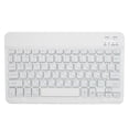 thumbnail image 2 of Teclado inalámbrico Bluetooth de 10 pulgadas con retroiluminación RGB y teclas cuadradas para teléfono y tableta, blanco y ruso., 2 of 14
