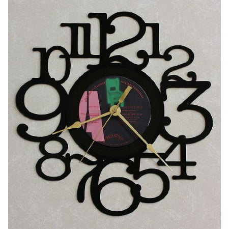Furniture For Records Jefferson starship ~ Nuclear Furniture ~ Recycled Lp Vinyl Record/Album Wall Clock ~ Decorative Wall Art ~ S-11 ()