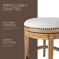 thumbnail image 4 of Maven Lane Alexander Backless Counter Stool, Weather Oak & Sand Fabric, Set of 2, 4 of 6