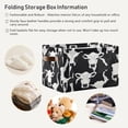 thumbnail image 5 of Coolnut Cow Print Foldable Storage Basket for Shelves, Collapsible Sturdy Storage Bin with Handles, Canvas Storage Cube for Organizing Closet 2PC Home Decor, 5 of 7