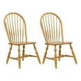 thumbnail image 1 of Sunset Trading Oak Selections Chaise de Salle à Manger Windsor en Bois de 18 Po en Chêne (Ensemble de 2), 1 of 7