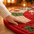 thumbnail image 3 of 3D Illusion Christmas Round Rug 39.4in, Non-Slip Festive Optical Area Mat, Soft Cozy Visual Effect Floor Carpet for Living Room Bedroom Entryway Holiday Decor, 3 of 3