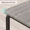 thumbnail image 6 of CuisinSmart 3 Piece Medium Density Fiberboard Square Dining Table Set Gray, 6 of 7