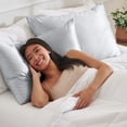 thumbnail image 5 of Bare Home Satin Pillowcase Set of 2 - Silky Soft for Hair and Skin - Zipper Closure - King, Silver, 5 of 8