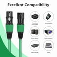 thumbnail image 5 of XLR Microphone Cable 3Pin Male to Female Connectors Audio Cord with Gold Plated Pin for Studio Recording 5 Lengths, 5 of 10
