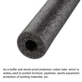 thumbnail image 4 of Uxcell Foam Tube Sponge Protective Sleeve Black Seal Sleeve 13x37mm(0.5x1.45 Inch) for Pipe Insulation, Pack of 2, 4 of 5