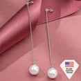 thumbnail image 6 of Cate & Chloe Aspen 18k Yellow Gold Plated Shell Pearl Dangle Earrings for Women, Gift for Her, 6 of 7