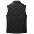 thumbnail image 4 of Men Jacket Vest Buttom Down Puffer Quilted Jacket Fall Fashion 2026 Winter Coats with Pockets，Lightweight Warm Sleeveless Jackets for Travel Hiking Running Walking Fishing Black 2XL, 4 of 9