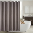 thumbnail image 6 of REGALWOVEN Plaid Textured Shower Curtain Sets, Modern Weighted Bath Curtain with 12 Hooks for Bathroom, Hotel Decor Dark Grey 71"W x 71"L, 6 of 7