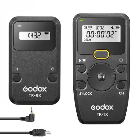 Image of Godox Remote control kit Wireless Timer Remote Distance Shutter Cable Camera Shutter 100M Distance Shutter 6 Timer 32 Shutter Receiver) 6 Channels 100M Distance Timer 32 Channels Remote Shutter )