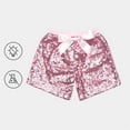 thumbnail image 6 of qolati Girls Sequin Shorts Christmas Glitter Bloomers Shorts High Waist Sparkly Rave Loose A Line Hot Pants Dance with Bow Shorts Elastic Waist Athletic Shorts, 6 of 6