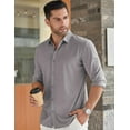 thumbnail image 2 of COOFANDY Men's Long Sleeve Dress Shirt Casual Button Down Shirts Wrinkle Free Untucked Shirt, 2 of 6