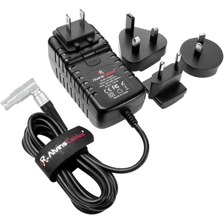 Alvin’s Cables RED DSMC3 Rotatable 6 Pin Female AC Power Supply Adapter 12V 3A Universal Plug Charger for RED DSMC2 DSMC3 Komodo-X V-Raptor Camera for DJI Ronin 4D with UK EU AU US Plugs 2m/6.6ft